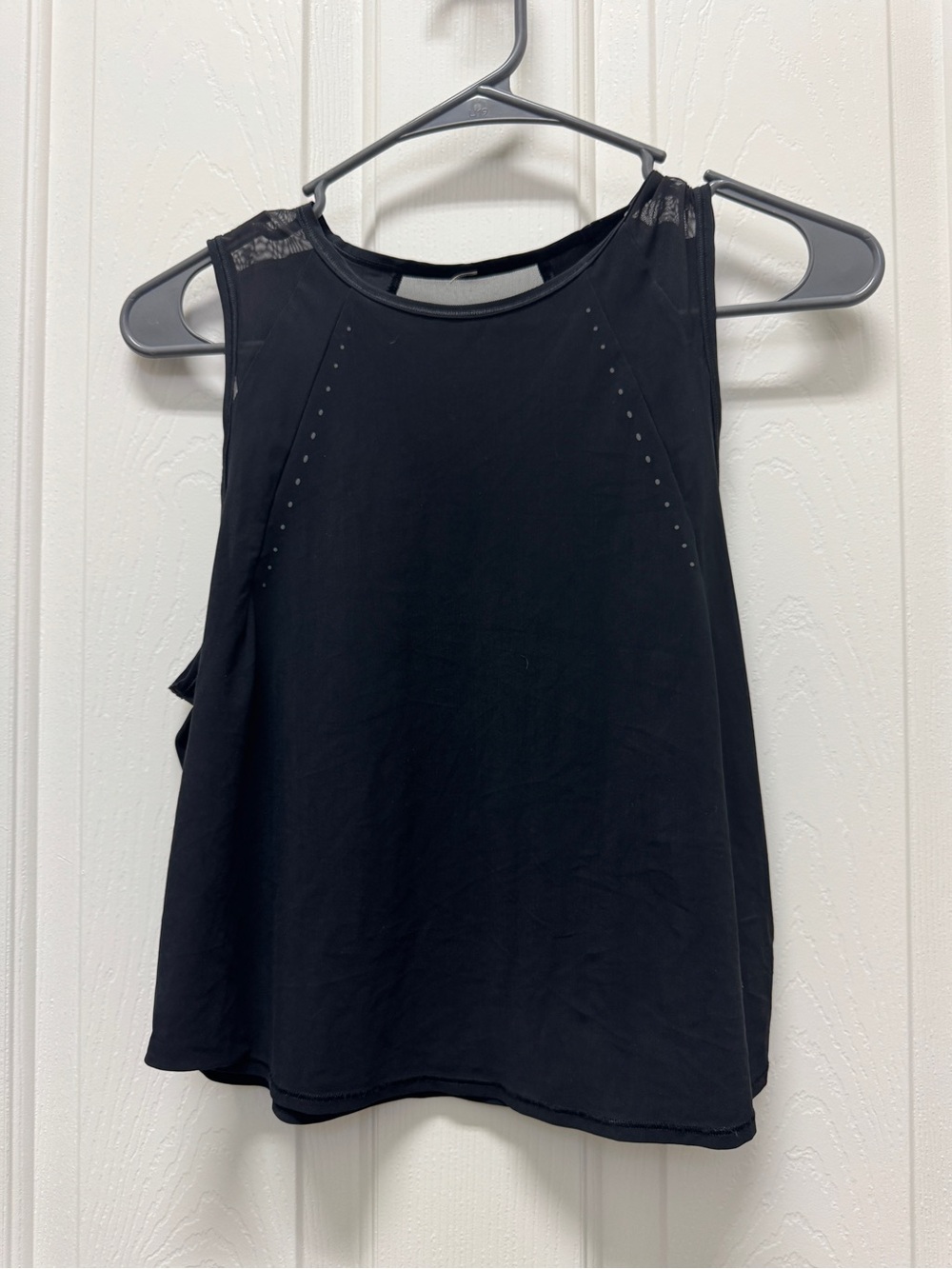 lululemon athletica Black Mesh-Detail Scoop Tank